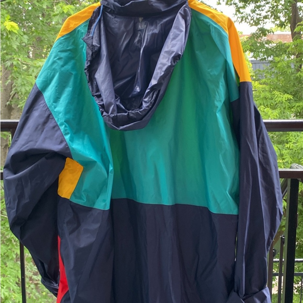 Colorblock Rain Jacket - Yellow Navy Teal Red - Picture 2 of 6